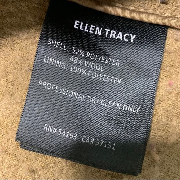 Ellen Tracy Oversize Collar Bouclé Coat, Wool Blend - Picture 6 of 9